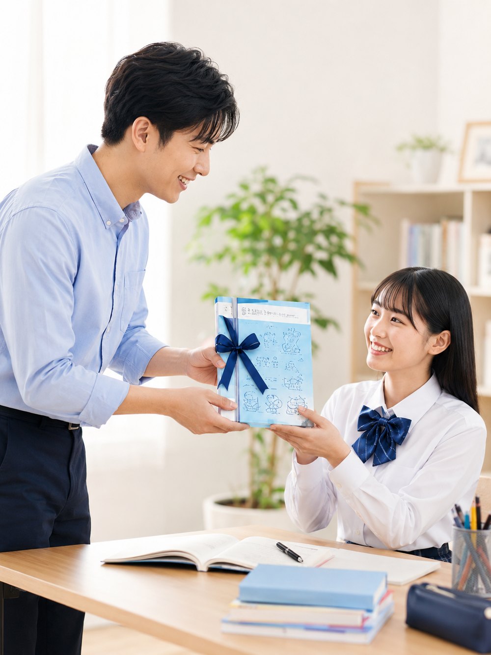 講師と生徒が夏の学習計画を確認するイメージ（※写真はイメージです）